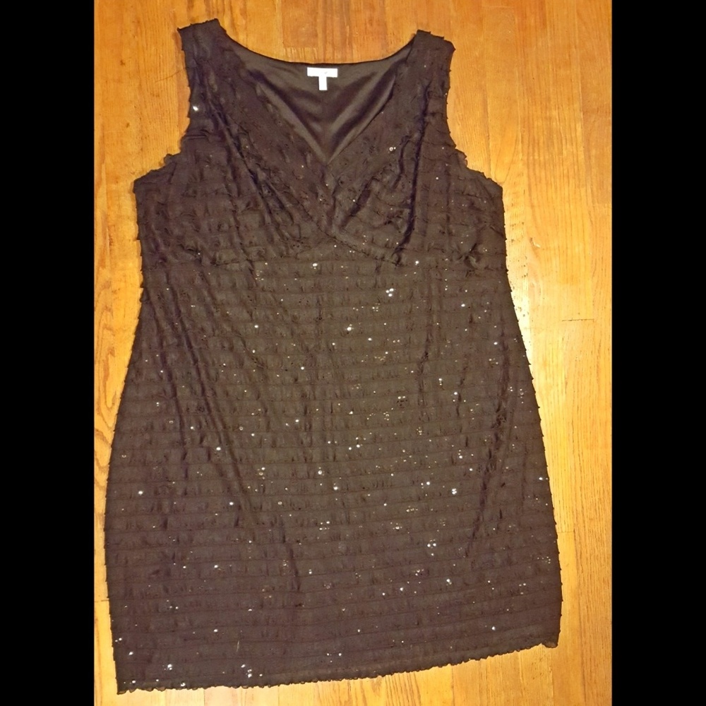 Sequined black dress